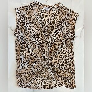 Current air Los Angeles leopard knot front top size small